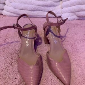 New Look Pink Textured Heels